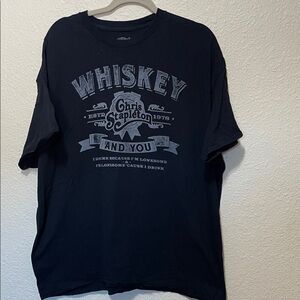 Chris Stapleton Whiskey & You Black Graphic T-Shirt.  Good Condition. Size 2X.